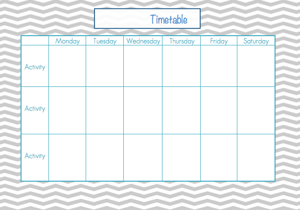 A Peek At Our Week – Weekly Schedule For Kids