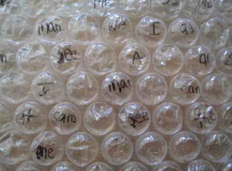 Bubble Wrap Sight Words